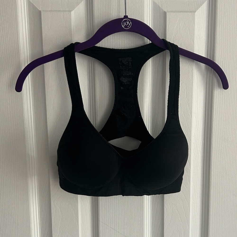 Love PINK Victoria’s Secret Yoga Black Bra Size SP Small Petite